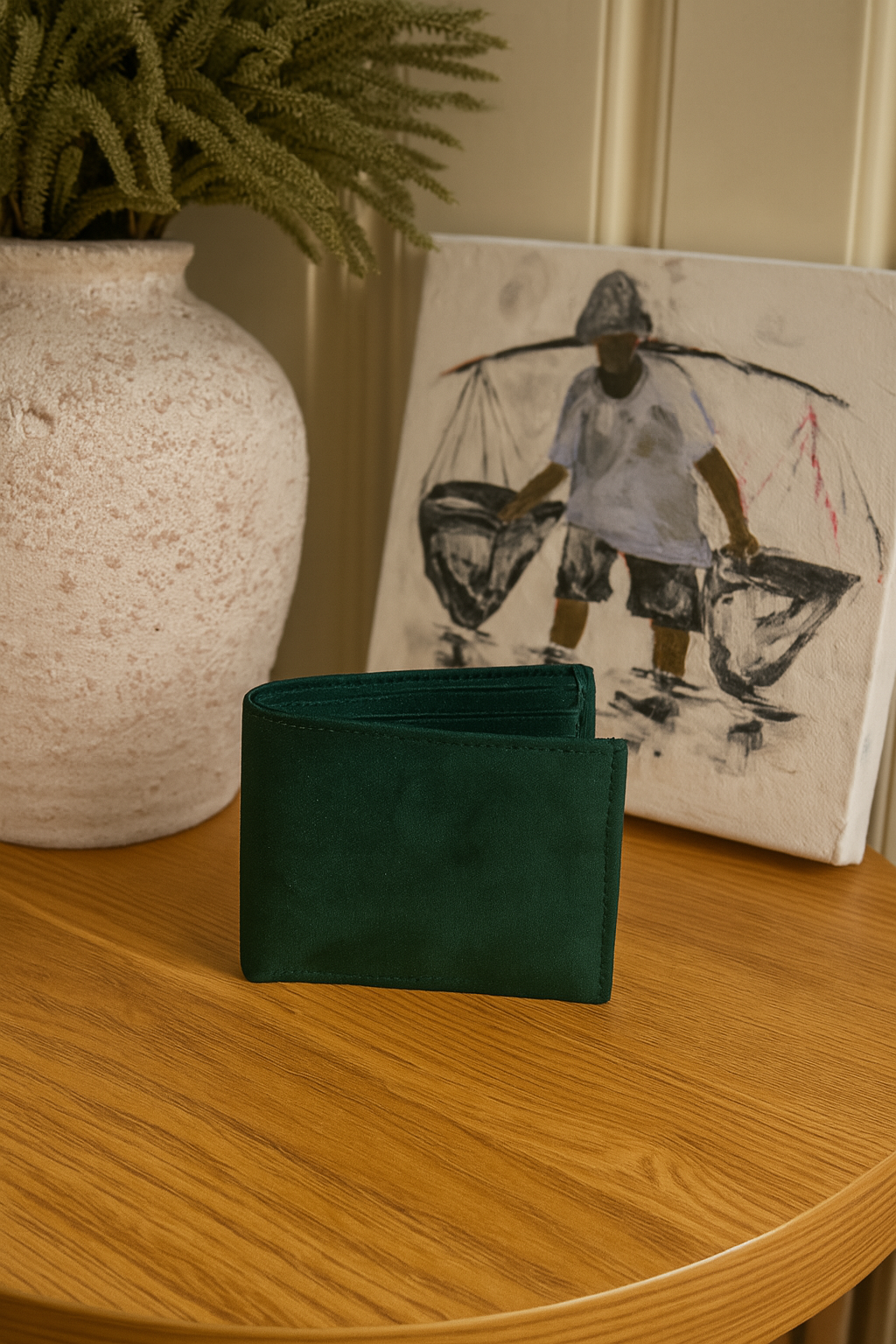 The Keris – Emerald Green Suede Leather Wallet